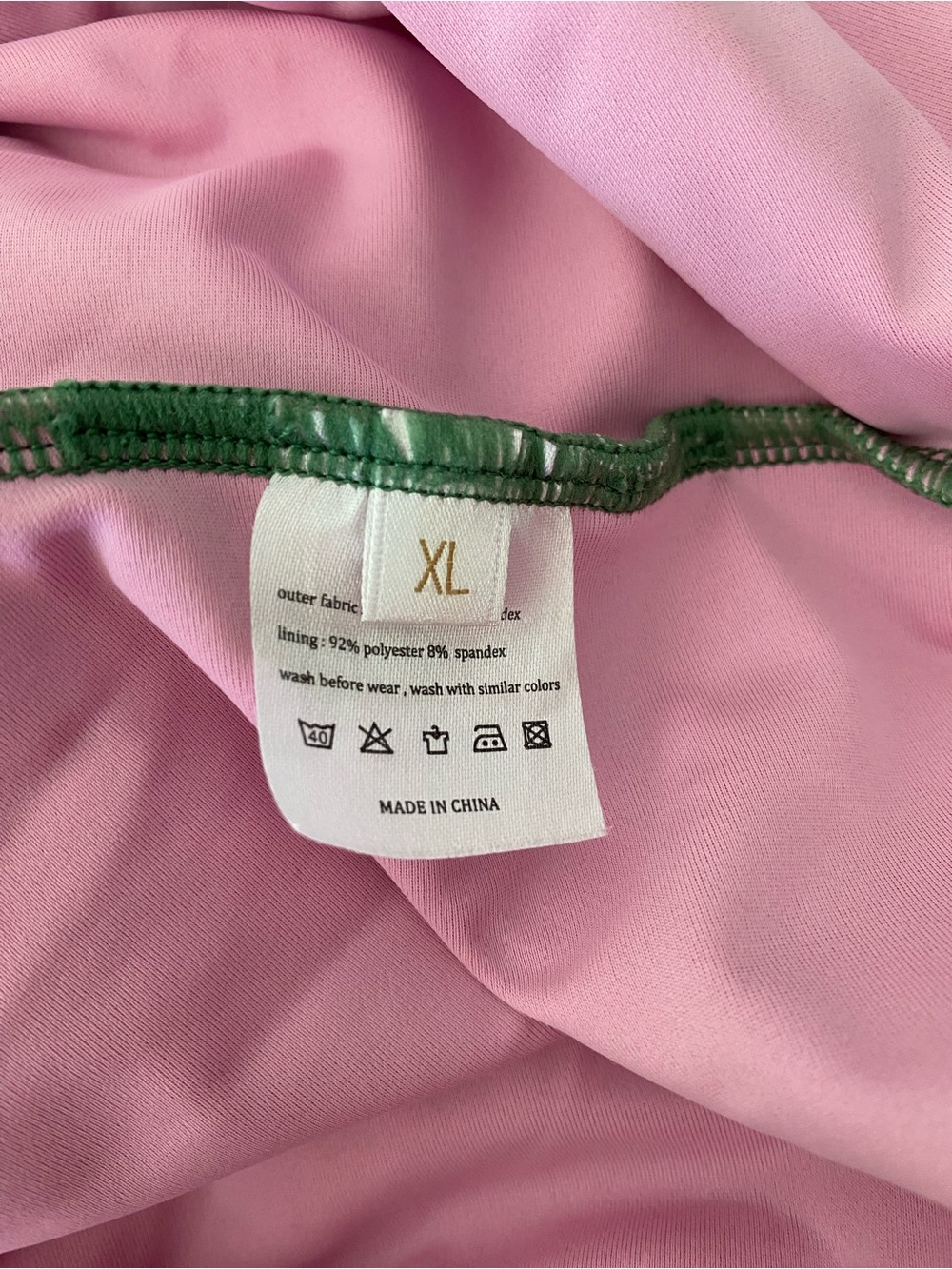 Celia B Granato One Piece Tie Shoulder Swimsuit Green Pink Size XL - Picture 7 of 8